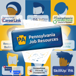 Graphic indicating that there is a Pennsylvania Job Resource center on Power Library