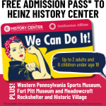 graphic indicating that the library has Heinz History Center museum passes to borrow