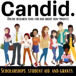 graphic indicating that Candid, the non-profit tool, is available to use at the library