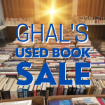 graphic indicates that the library holds used book sales