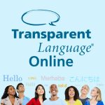 Graphic with the Transparent Language Online logo that is the foreign language learning tool offered on Power Library