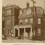 Black and white photo courtesy of the Greensburg Then and Now Facebook group showing the library building when it was located on the corner of Maple Ave